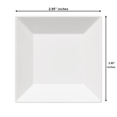 2.75 In. | White Square Miniature Plates | 960 Count