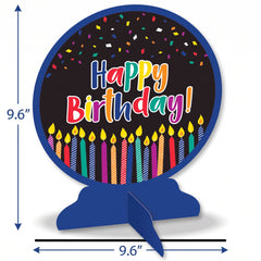 Vibrant Birthday Candle Table Centerpiece