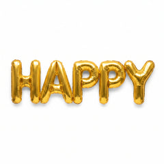 Gold Foil "HAPPY" Air Filled Balloon