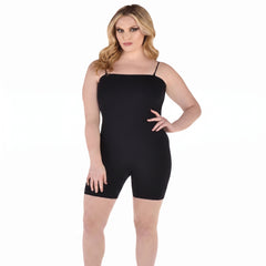 Plus Size Black Biker Bodysuit - Halloween Costume Essential