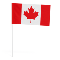 Large Maple Leaf Plastic Flags - Canada Day Decoration, 12 Pack