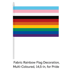 Inclusive LGBTQ+ Handheld Rainbow Flag