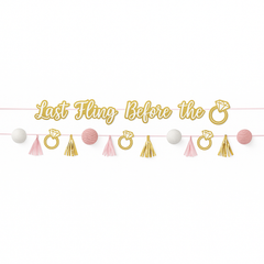 Glitter "Last Fling Before the Ring" Banner Decoration - 2 Pack