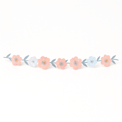 Rose Gold Floral Garland Decoration - 9 ft