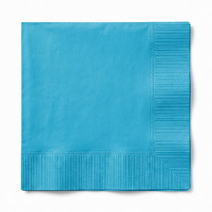 Caribbean Blue Dinner Napkins - 8 in. x 8 in. - Solid Color