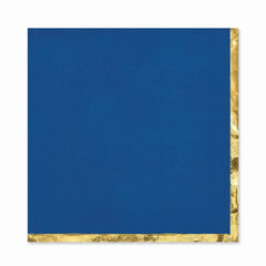 Royal Blue Beverage Napkins with Gold Hot Stamp - 5 In. X 5 In.