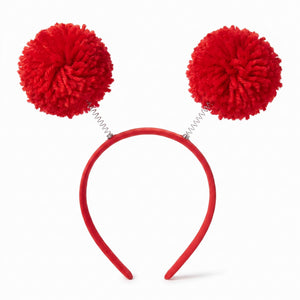 Red Pom Pom Head Bopper - Cheer and Costume Accessory