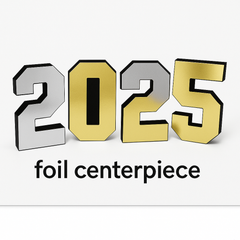 2025 New Year's Eve Foil Centerpiece Decoration