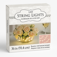 Elegant LED String Lights for Wedding Decor, 36-Inch, 18 LEDs