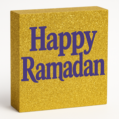 Glittery Eid Ramadan MDF Hanging Sign