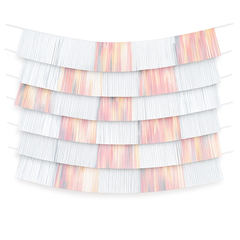 White Fringe Hanging Garland Backdrop Decoration Kit