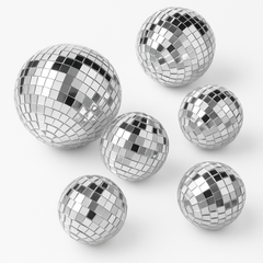 Silver Disco Ball Set