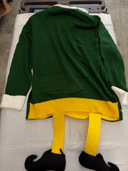 Adult Christmas Elf Movie Ugly Sweater & Hat Set