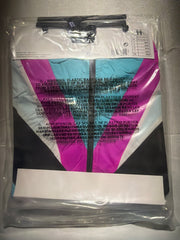 Retro 90s Windbreaker Jacket - Blue/Pink/White, One Size