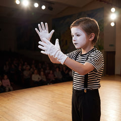 White Kids' Costume Gloves