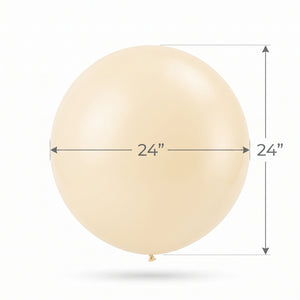Premium Vanilla Latex Balloons - 24" (4 Pack)