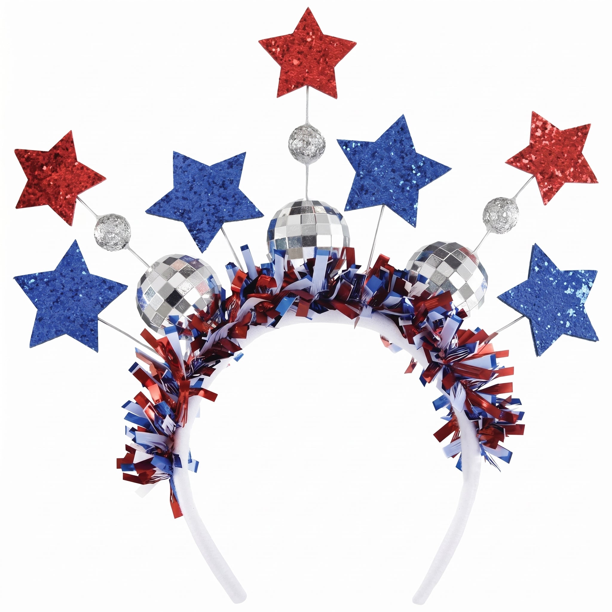 Deluxe Patriotic Disco Ball Headband