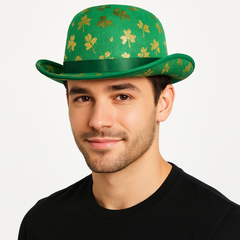 Gold Shamrock Derby Hat for St. Patrick's Day