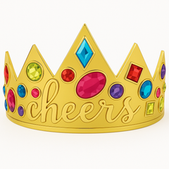 Gold Electroplated "Cheers" New Year's Eve Tiara