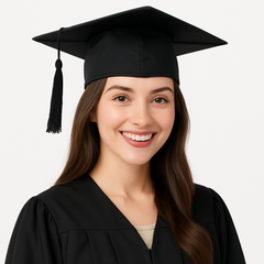 Classic Black Graduation Cap with Tassel