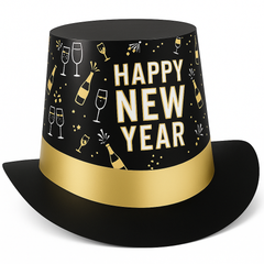 Festive New Year's Eve Celebration Top Hat