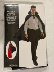 Adult Black Vampire Cape Costume Accessory for Halloween