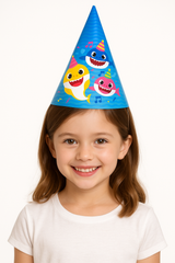 Baby Shark Cone Party Hats - Pack of 8