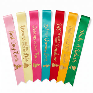 Disney Princess Birthday Sash Set - "Make Your Own Magic" Party Accessories