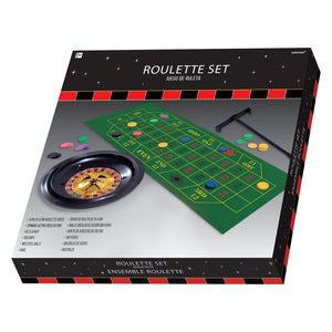 Casino Roulette Game Set with Wheel and Chips