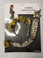 Wild Leopard Ear and Tail Costume Set - One Size