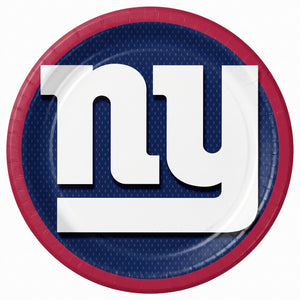 New York Giants 9" Round Paper Plates - NFL Party Essentials