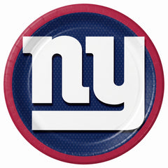 New York Giants 9" Round Paper Plates - NFL Party Essentials