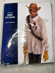 Men's Zombie Shirt with Impaled Arrows - Halloween Costume Accessory