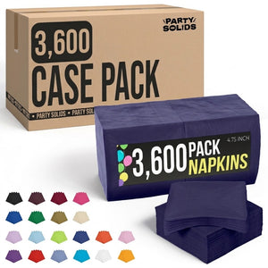 Dark Purple Beverage Napkins | 4.75 in. x 4.75 in. | Case of 3600