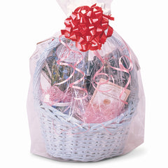 Clear Cello Shrink Wrap Basket Bag - Professional Gift Presentation