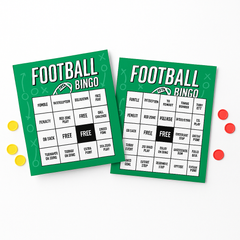 Football Bingo Game Set - Fun for 10 Players