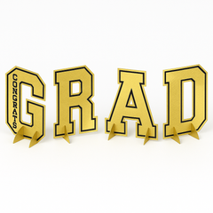 Gold Foil "Congrats Grad" Centerpiece Letter Pack
