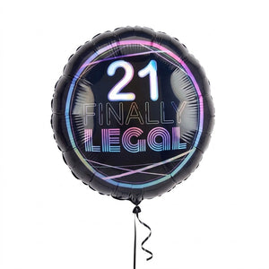 "Finally 21" Milestone Birthday Foil Balloon