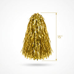 Gold Cheer Pom-Poms 2-Pack