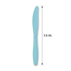 Economy Plastic Knives in Robin's Egg Blue - 7.5 in.