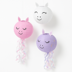 Enchanted Unicorn Hanging Lanterns - 3 Pack
