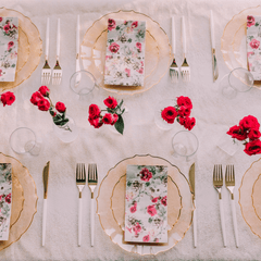 7.5 In. Rose/Gold Petal Plates | 120 Count