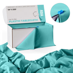 54 in. x 300 Ft. Cut To Size Table Roll | Aqua