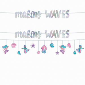 Shimmering Mermaids "Making Waves" Double Banner Decoration Set