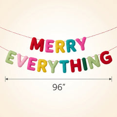 Festive "Merry Everything" Felt Banner Set - 8 ft