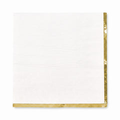 Elegant White Hot Stamped Beverage Napkins - 5 In. X 5 In.