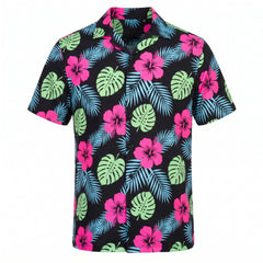 Summer Glow Tropical Leaf Print Shirt - Large/Extra-Large