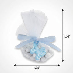 Blue Baby Stroller Favor Charms - 12 Pack