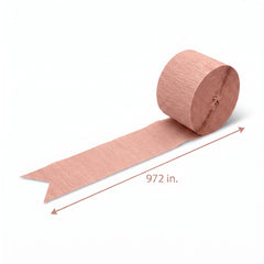 Rose Gold Crepe Streamer - 81 ft