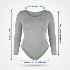 Plus Size Grey Halloween Bodysuit